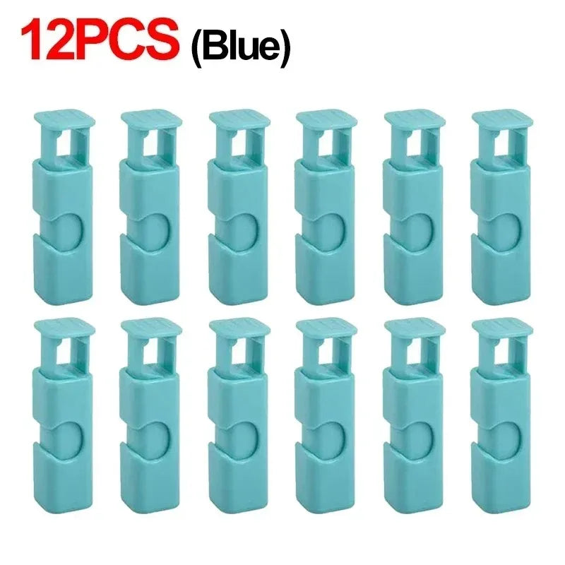 12-Piece Reusable Bag Clips Set – Squeeze Spring Clips for Bread, Snacks & Food Storage