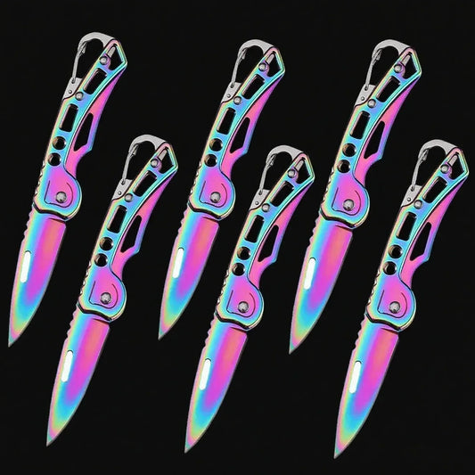Stainless Steel Folding Pocket Knife – 3 or 6 Pack Peaceful Pleasures Health and Wellness