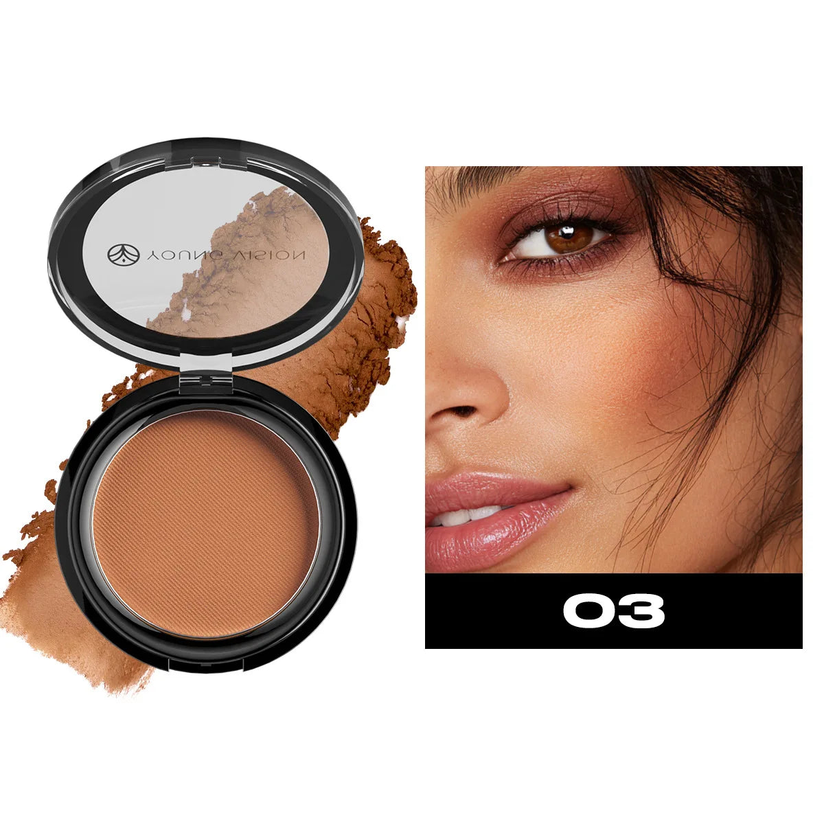 Silky Matte Bronzer & Contour Powder Palette – 6 Shades
