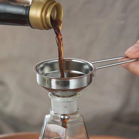Stainless Steel Mini Funnel with Long Spout | Kitchen & Bar Kitchen Funnel Peaceful Pleasures Health and Wellness