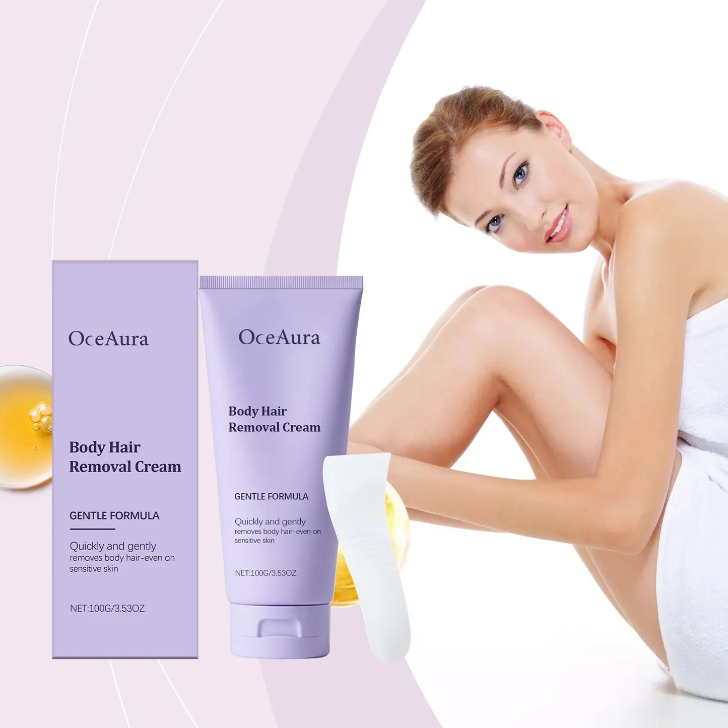 Body Hair Removal Cream Gentle Painless Non-Irritating Hair Inhibitor Nourishing Smoothing Skin Prevent Regeneration Skin Care Peaceful Pleasures Health and Wellness