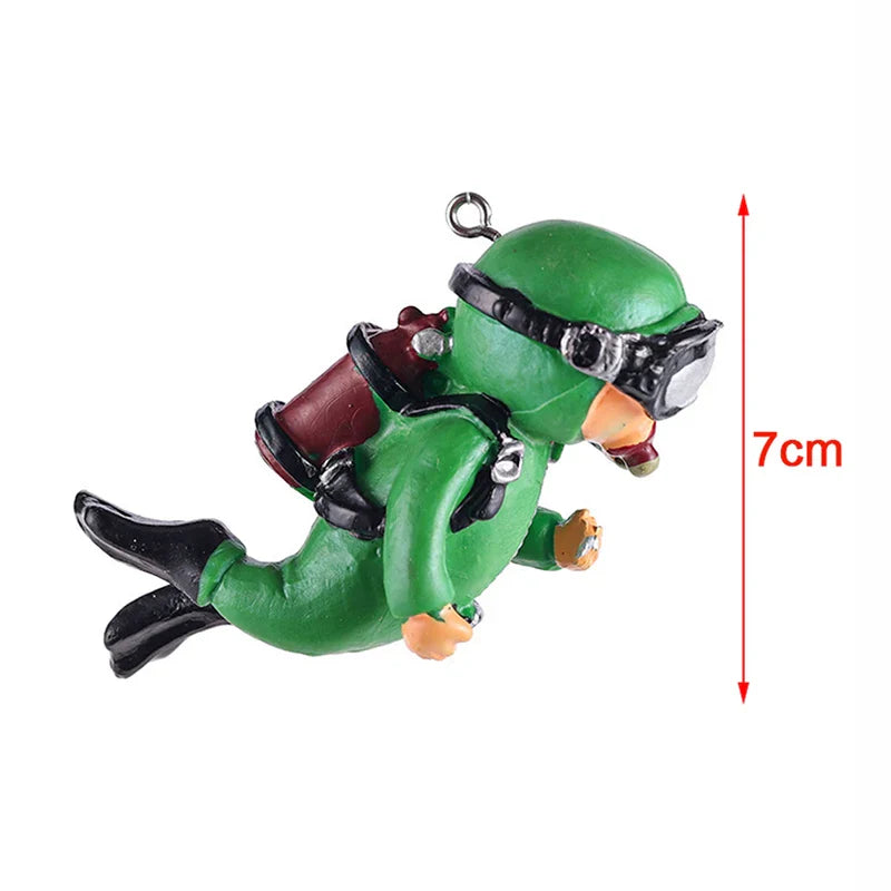 Kawaii Resin Mini Diver Frogman Fish Tank Floating Ornament