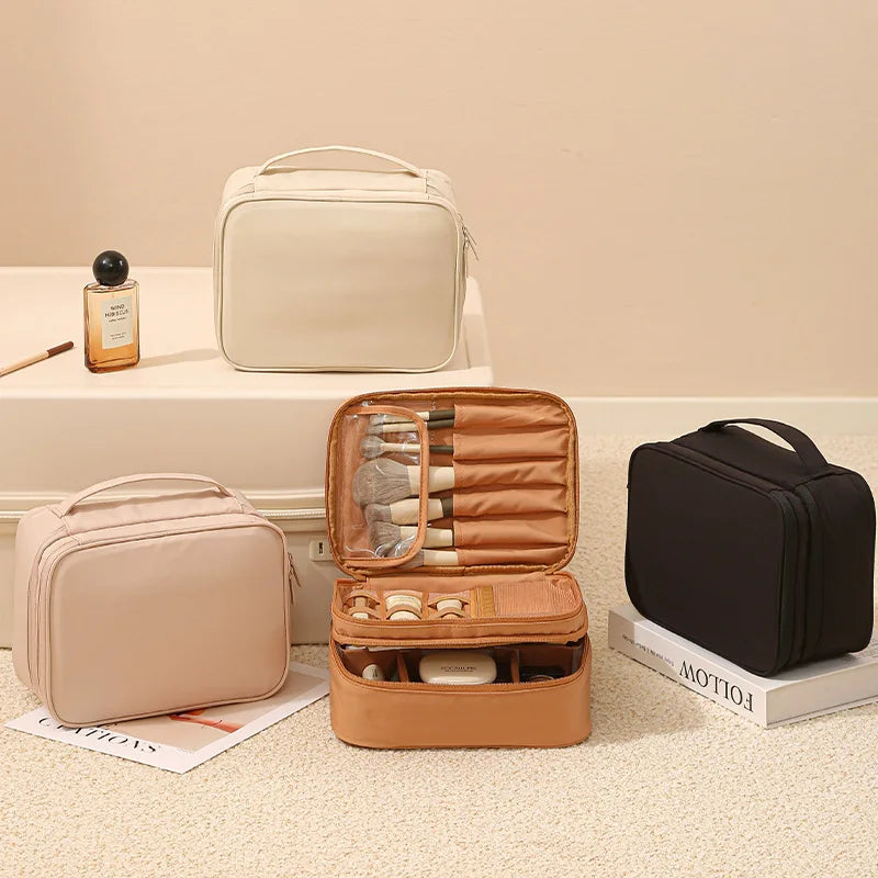 Professional Makeup Organizer Travel Bag | Multi-Compartment Case