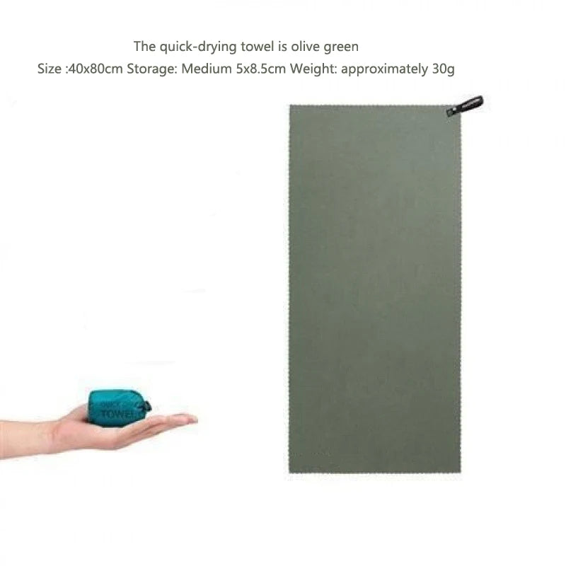 Outdoor Quick-drying Moisture-absorbing and Breathable Bath Towels Swimming Towels, Travel Beach Towels and Gym Universal Peaceful Pleasures Health and Wellness Olive green-s
