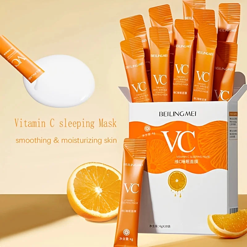 20pc Vitamin C Sleeping Face Masks – Anti-Aging & Brightening
