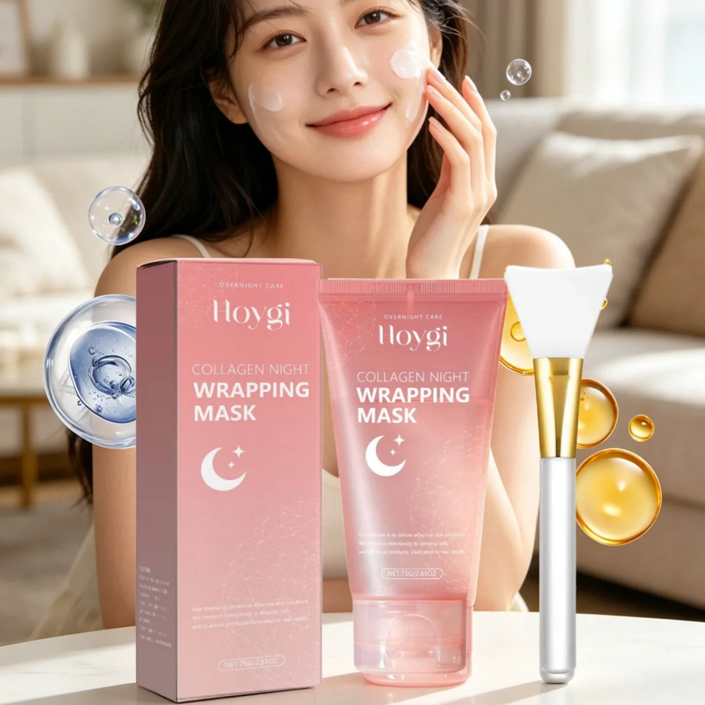 Hoygi Collagen Night Peel Mask – Firm, Brighten & Shrink Pores