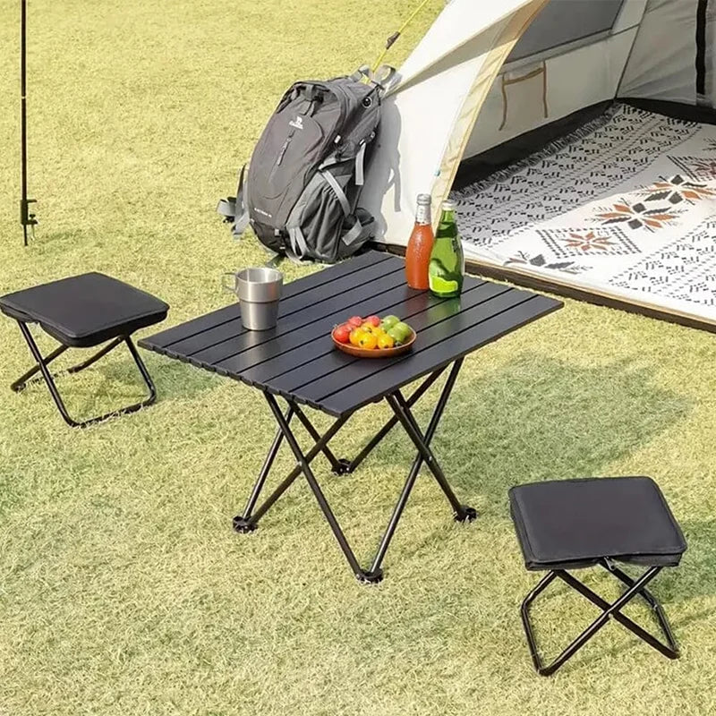 Outdoor camping folding pencil case, small stool, pocket stool, portable fishing stool, parking lot travel leisure handbag chair Peaceful Pleasures Health and Wellness