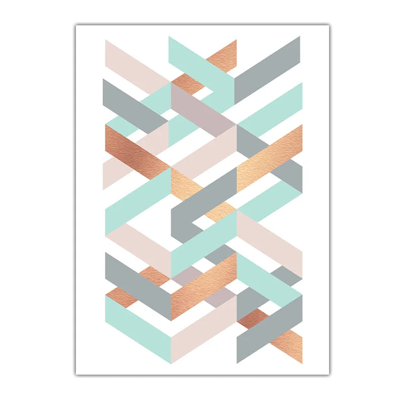 Abstract Boho Wall Art Nordic Geometric Canvas Painting Modern Minimalist Poster Print for Living Room Bedroom Wall Decor Peaceful Pleasures Health and Wellness 01 50x70cm NoFrame China Mainland