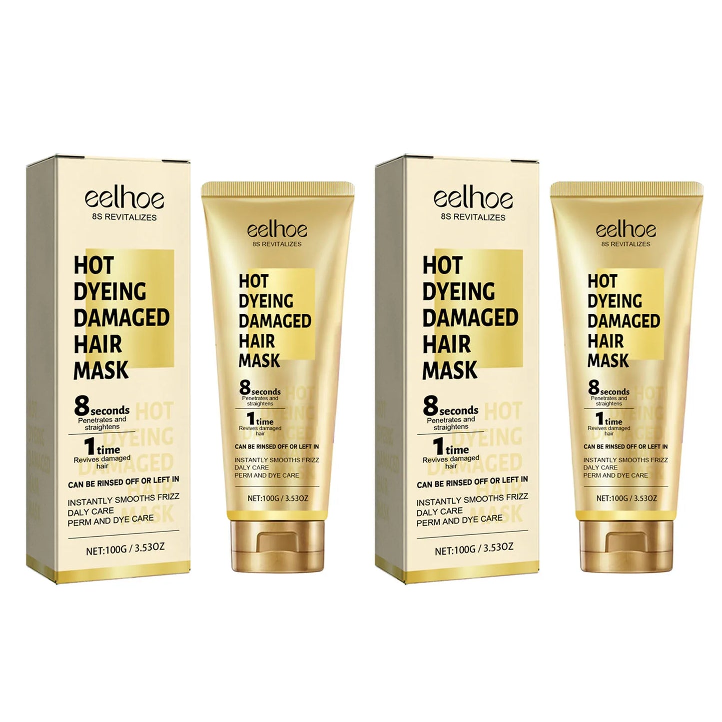 Eelhoe Keratin Hair Cream – Repair Frizz & Damaged Hair 100g Keratin Hair Mask Peaceful Pleasures Health and Wellness 2 x 100g Boxed