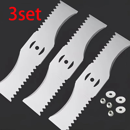 3Sets Arc Shaped Toothed Blade Universal Fit Small Lithium Battery Peaceful Pleasures Health and Wellness 3 Sets