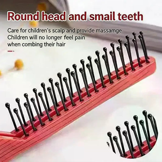 Portable Plastic Foldable Hair Comb Styling Tools Mini Folding Comb Travel Hair Massage Comb Red Peaceful Pleasures Health and Wellness