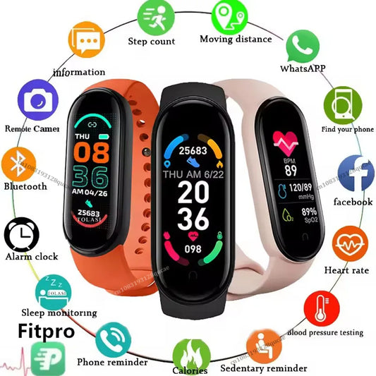 M9 Smart Watch Men Women Fitness Smart Bracelet Sports Band Heart Rate Blood Pressure Monitor Waterproof Multi-function Watches Peaceful Pleasures Health and Wellness