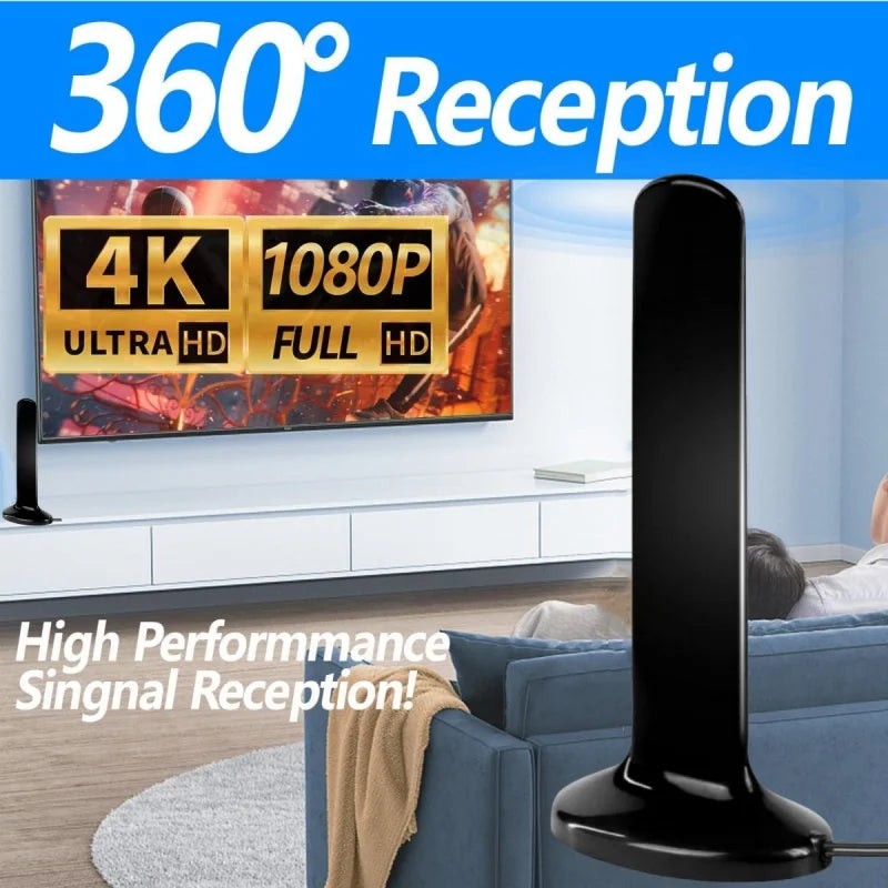 Indoor HD Digital TV Antenna – 200 Mile Range, 4K 1080p