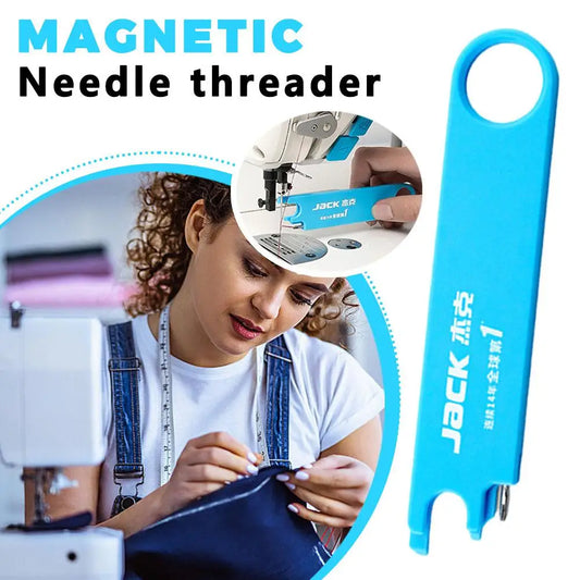 Magnetic Needle Threader with Magnifier & Ruler – Sewing Tool Needle Threader Tool Peaceful Pleasures Health and Wellness