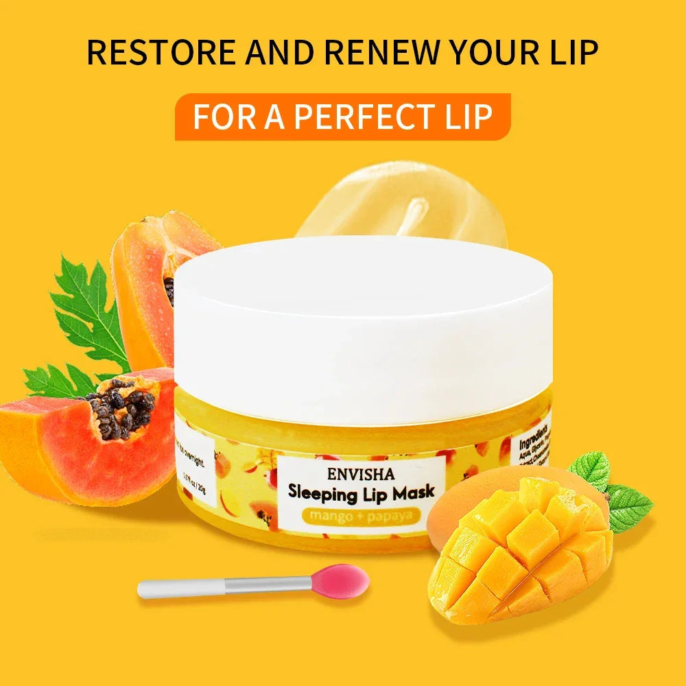 ENVISHA Mango Lip Sleep Mask – Moisturizing Overnight Lip Treatment Peaceful Pleasures Health and Wellness