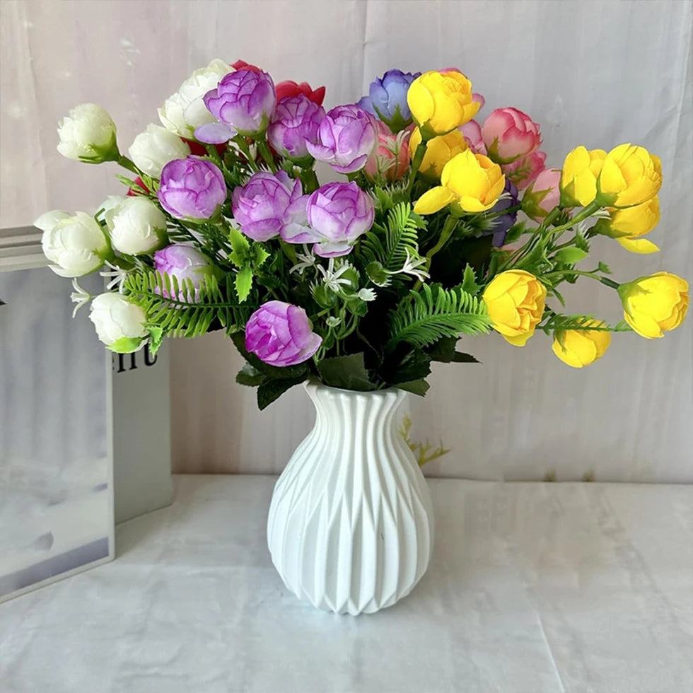 White Imitation Ceramic Plastic Vase – Home, Wedding & Decor