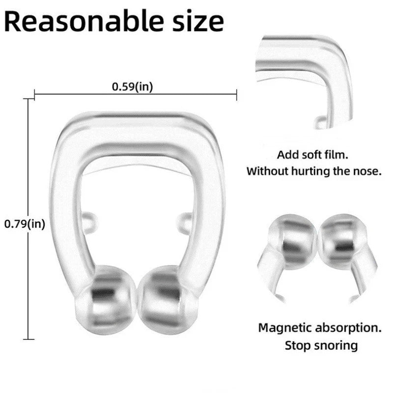 Anti-Snore Magnetic Nose Clip | Silicone Sleep Aid Device