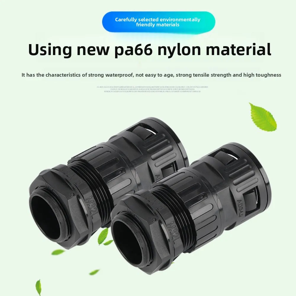 Nylon Corrugated Tube Connectors – Conduit Gland Fittings AD13–34.5