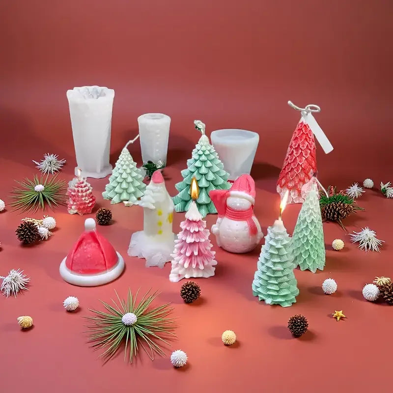 3D Christmas Tree Silicone Mold – Resin, Candle & Soap
