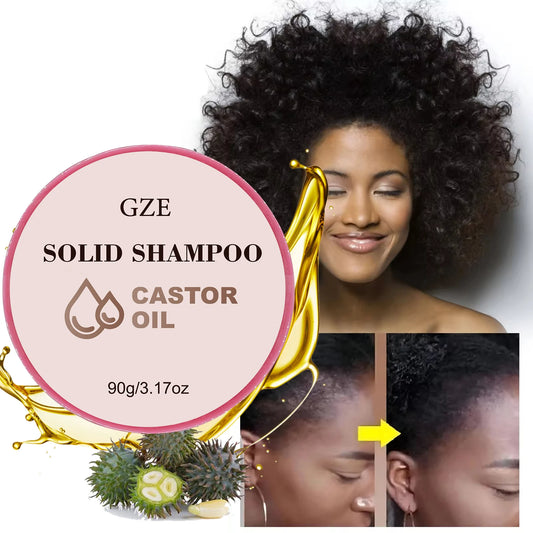 GZE Castor Oil Nourishing Shampoo Bar – Eco-Friendly, 90g Solid Shampoo Bar Peaceful Pleasures Health and Wellness