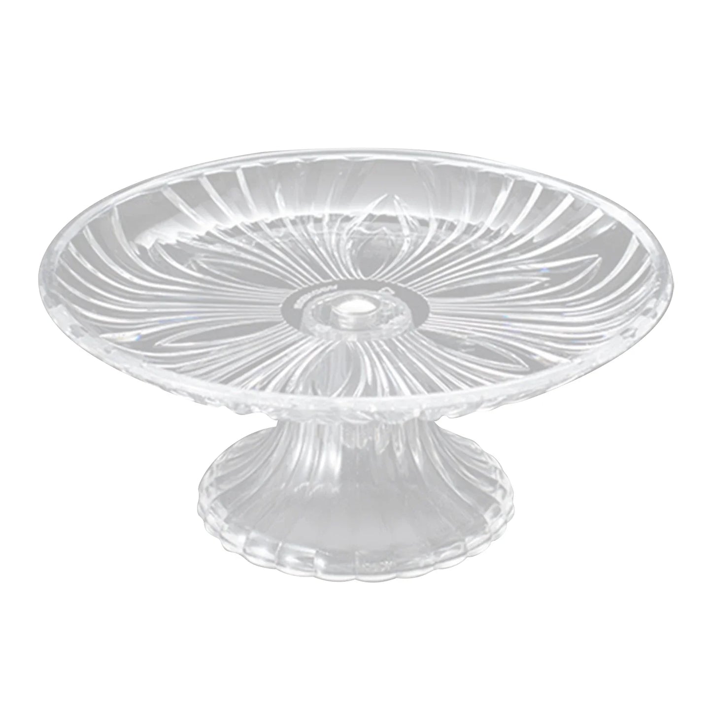 Clear Acrylic Snack & Fruit Serving Tray | Round PET Plate