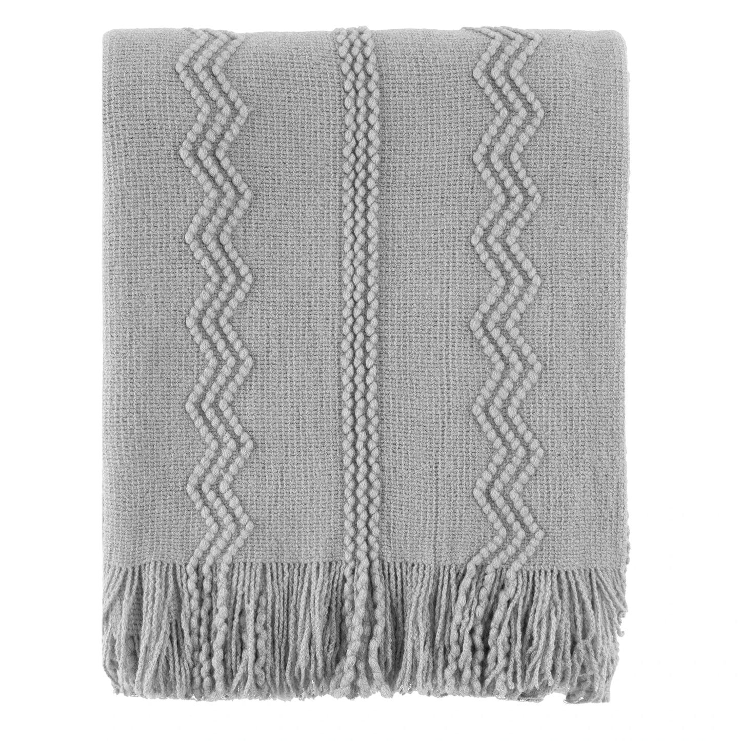 Battilo Olive Green Throw Blanket for Bed Couch Plaid Knitted Throws Cozy Lightweight Sofa Blanket for Spring Living Room Decor Peaceful Pleasures Health and Wellness Light Grey 127x152cm