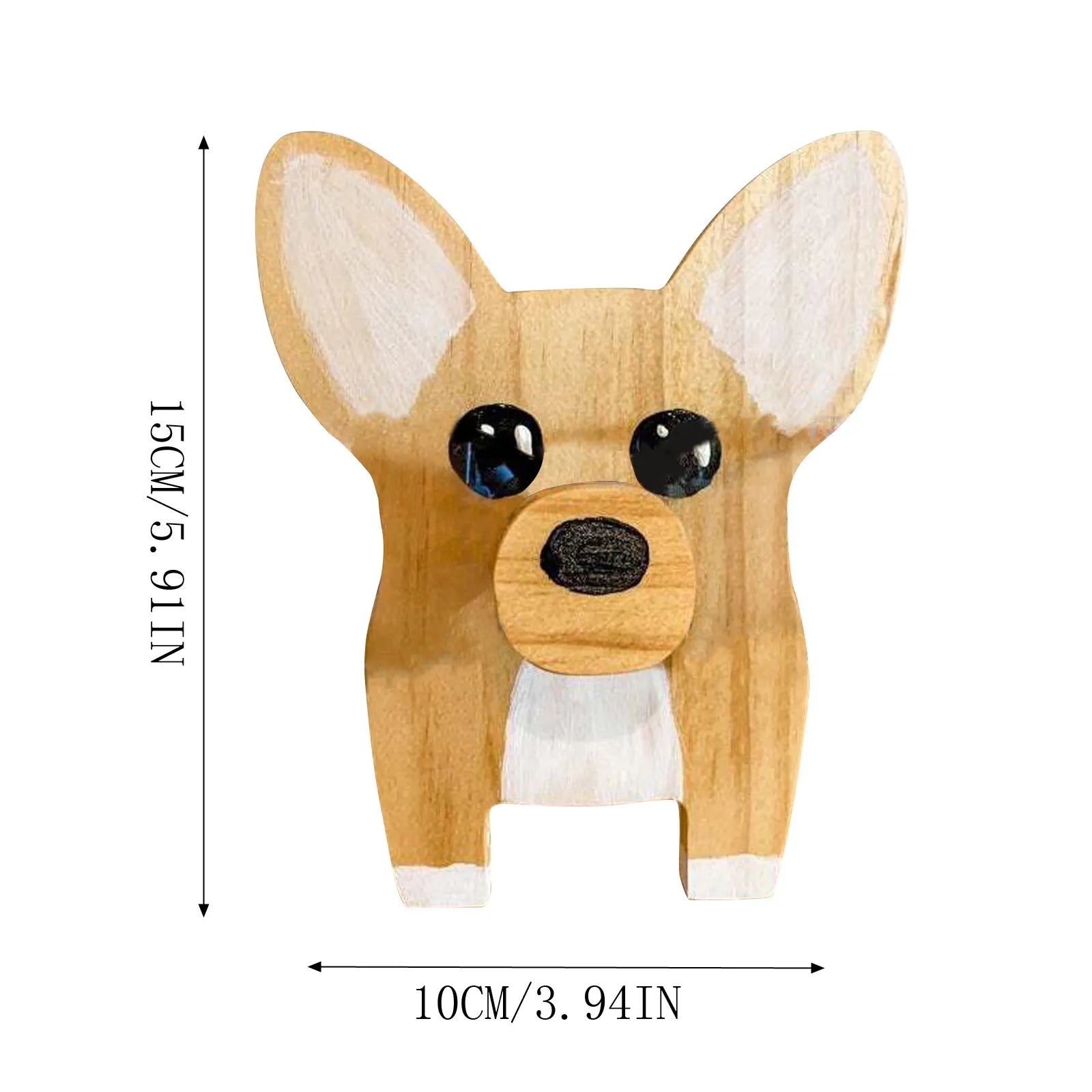 Corgi Dog Glasses Stand Christmas Gift Handmade Wooden Spectacle Holder Cute Pet Eyeglass Display Ornaments Peaceful Pleasures Health and Wellness Light Yellow M