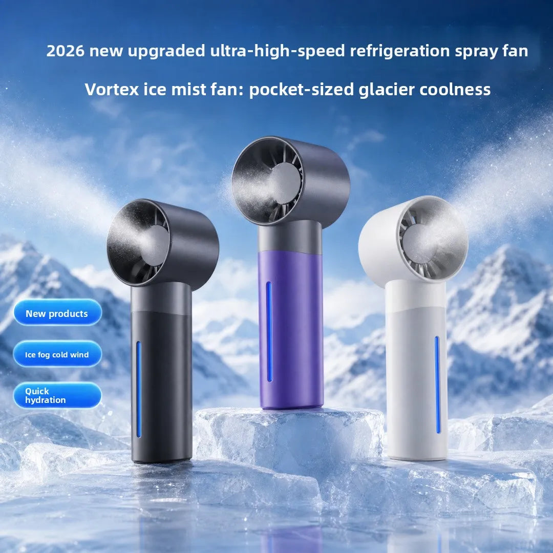 USB Rechargeable Handheld Mist Fan – Portable Mini Spray Fan