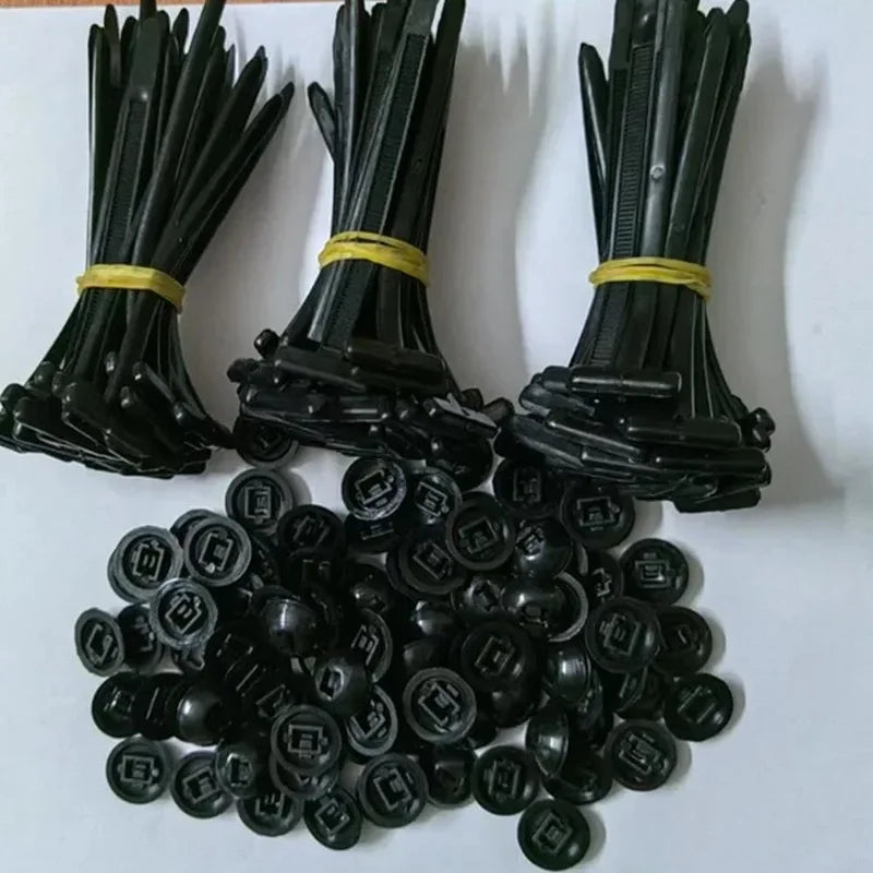 Nylon Cable Tie Buckle Auto Fastener Clips – 20/50/100 PCS
