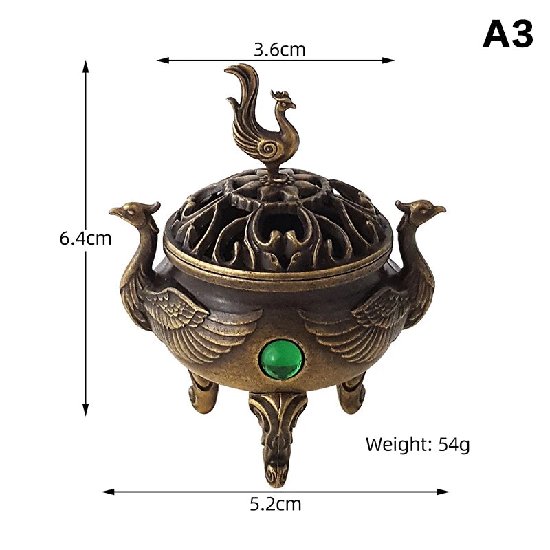 Alloy Incense Burner Bowl with Handle | Yoga & Meditation Decor