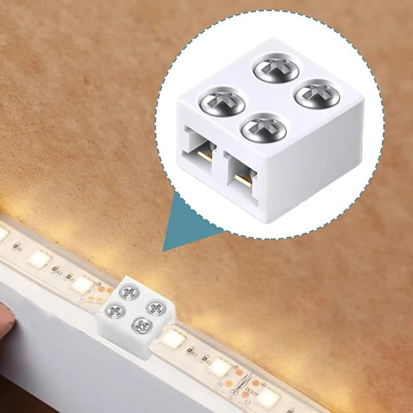 8mm Solderless LED Strip Connector | Single Color Tape Lights LED Strip Connector Peaceful Pleasures Health and Wellness