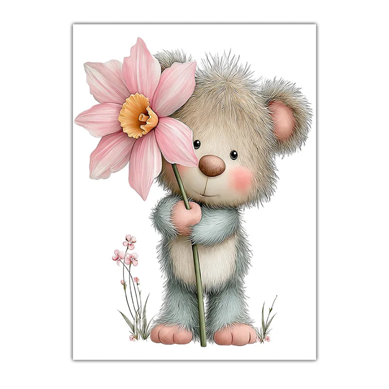 Teddy Bear Nursery Canvas Wall Art | Kids Bedroom Poster Kids Canvas Wall Art Peaceful Pleasures Health and Wellness 02 20x25cm No Frame China Mainland