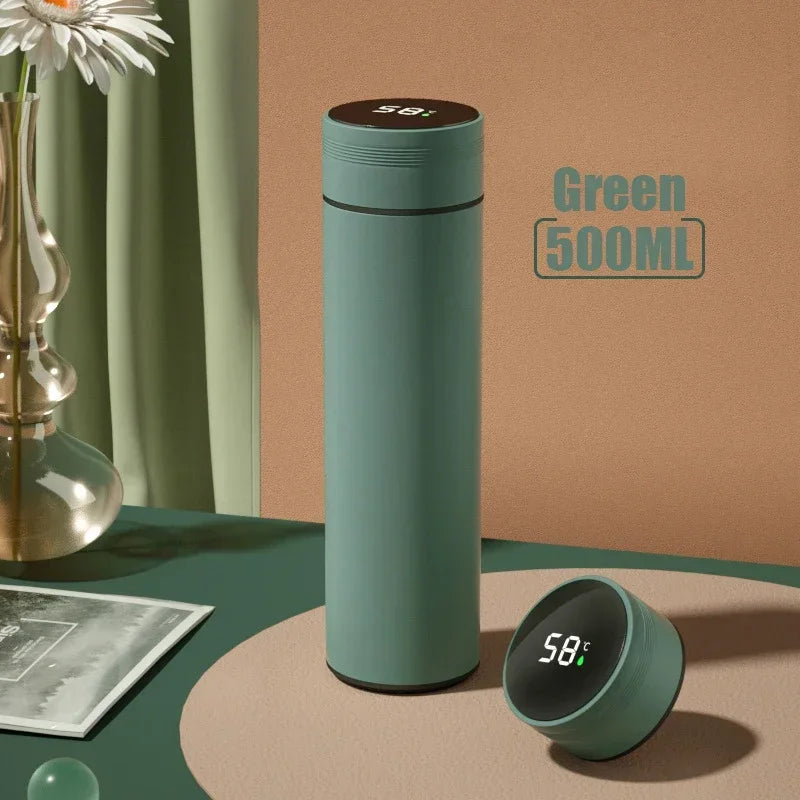 500ml Vacuum Thermos Bottle | Temperature Display | Stainless