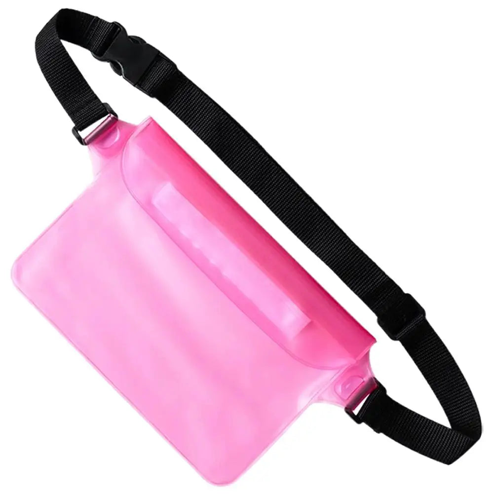 Waterproof Waist Bag – PVC Dry Bag for Water Sports Peaceful Pleasures Health and Wellness Pink