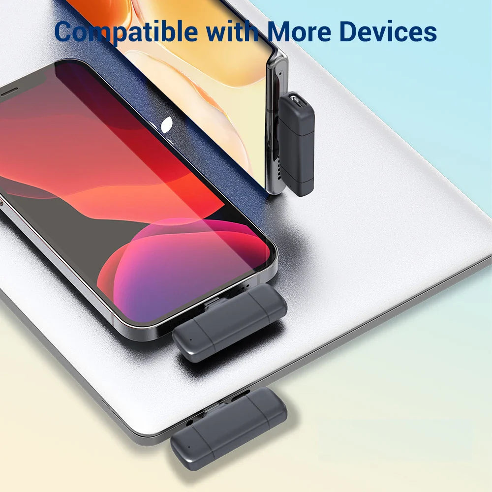AyeBeau Dual Wireless Lavalier Mic for iPhone & Android