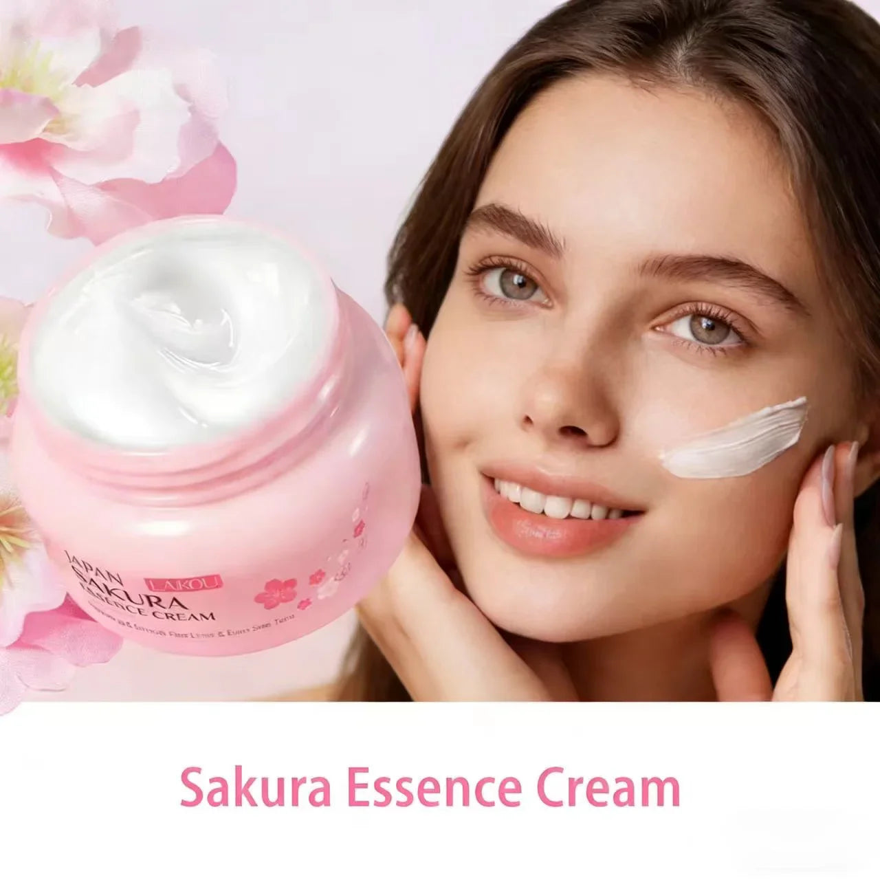 LAIKOU Sakura Face Cream 60g – Hydrating Moisturizer for Dry Skin