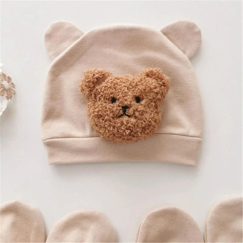 Newborn Hat, Anti-Scratch Mittens & Foot Covers Set 0–6M
