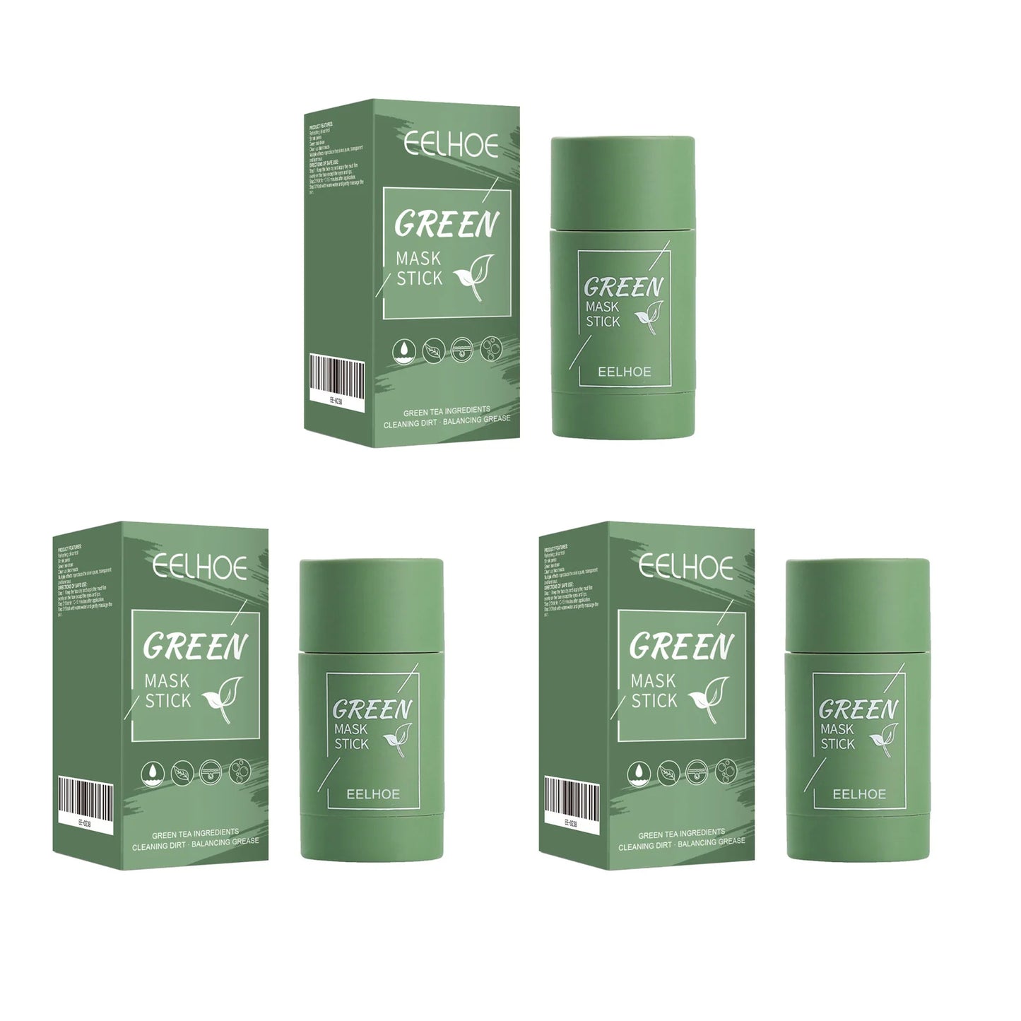 Green Tea Solid Cleansing Mask Stick – Pore & Blackhead Care