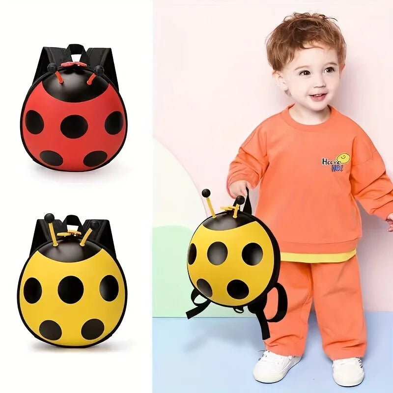 Cute Ladybug Kids Backpack for Toddlers 1-3 Years - Lightweight High Quality & Dirt-Resistant Anti-Loss Design with Adjustable Peaceful Pleasures Health and Wellness