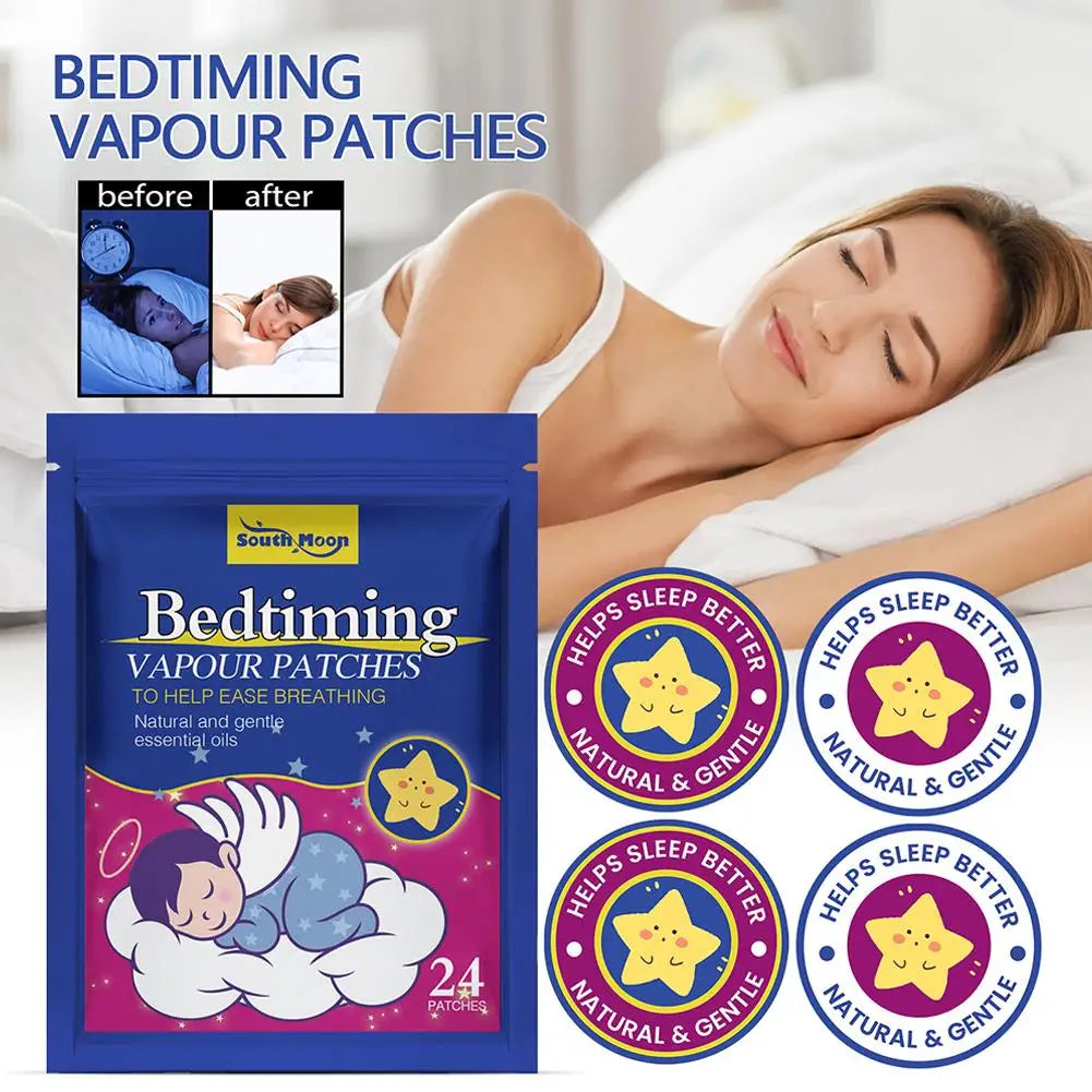 24Patches Sleep Patch Natural Sleep Aid Patch Sleeping Sticker for Adults Improve Sleep Cycle Nighttime Body Care Peaceful Pleasures Health and Wellness