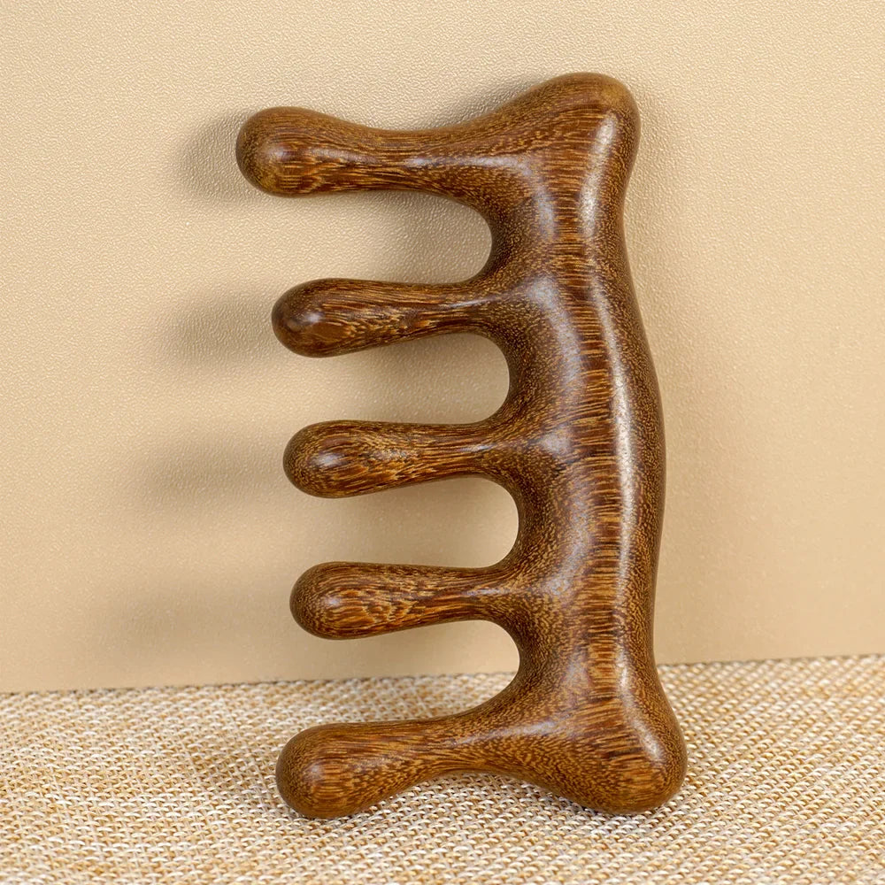 Wooden Wide Tooth Scalp Massage Comb for Hair Detangling