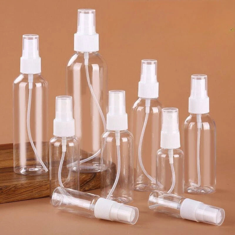 Refillable Spray Bottles 10–50ml Clear PET Plastic Perfume
