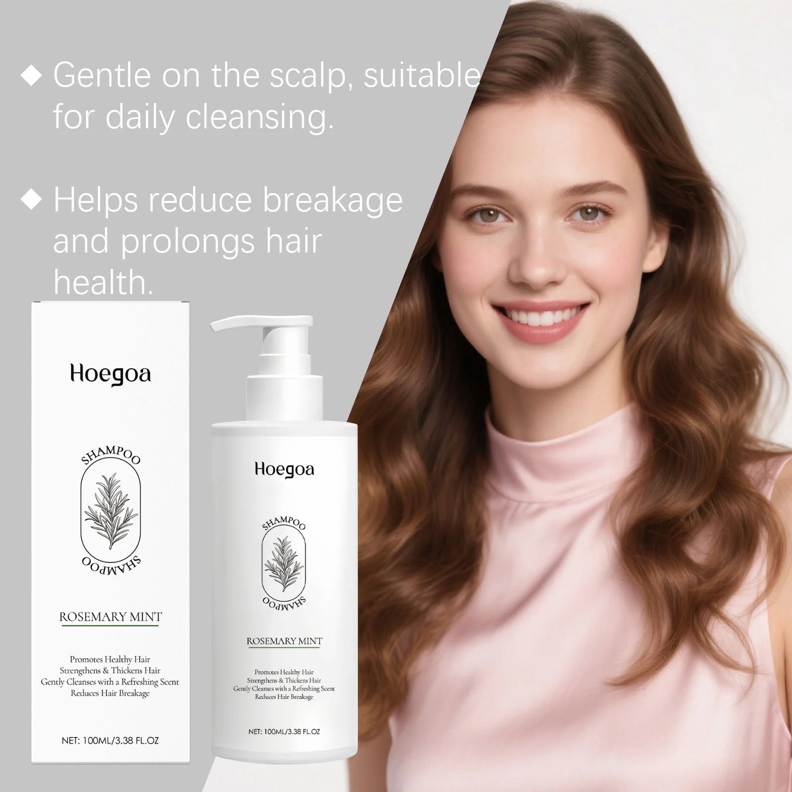 Rosemary Mint Shampoo Conditioner Anti-Hair Loss Hair Growth Scalp Cleansing Oil Control Anti Dandruff Nourishing Hair Shampoo Peaceful Pleasures Health and Wellness
