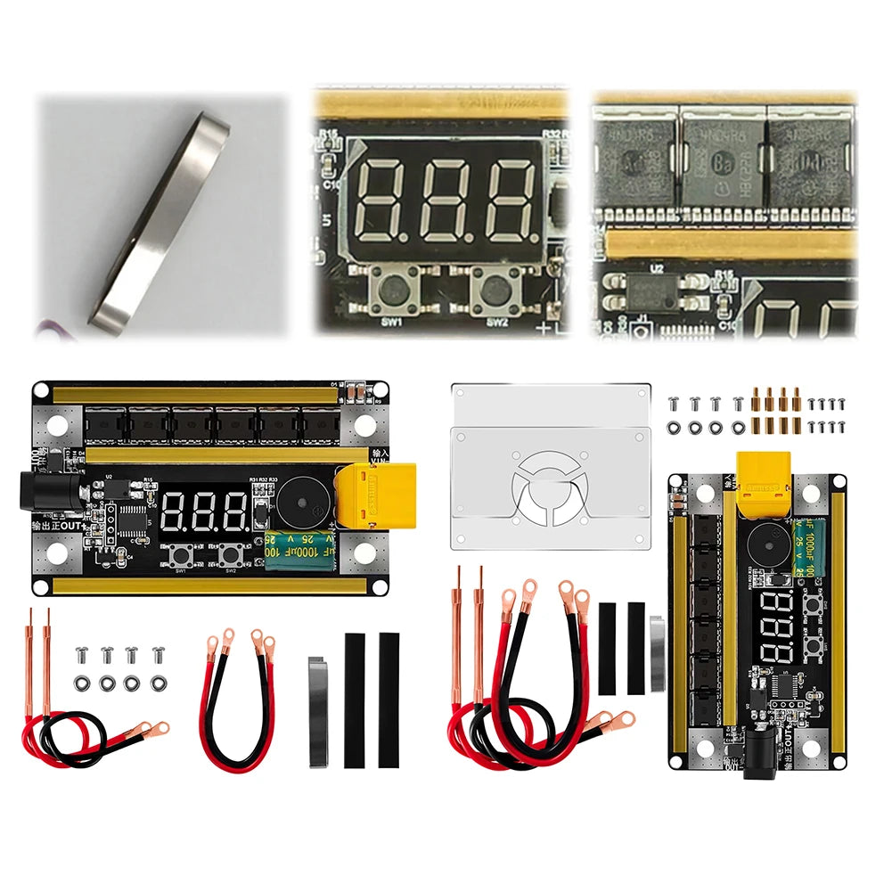 GX591 Battery Energy Storage Spot Welding Machine with Automatically Trigger Welding 12V Welding Circuit Board for 18650 Battery Peaceful Pleasures Health and Wellness