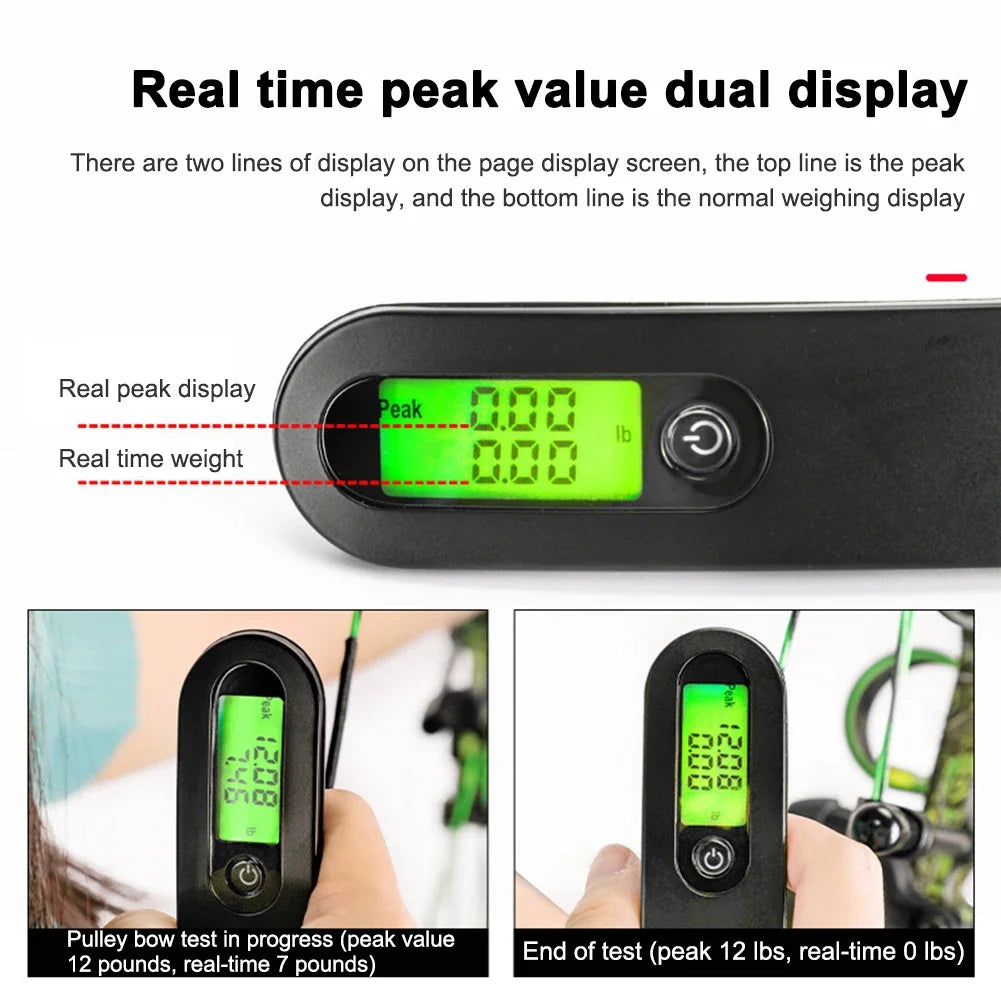 Compound Recurve Bow Measuring Instrument Weighing Tool LED Scale
