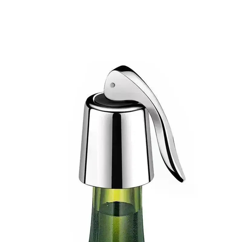 Stainless Steel Wine Bottle Stopper | Airtight Silicone Seal