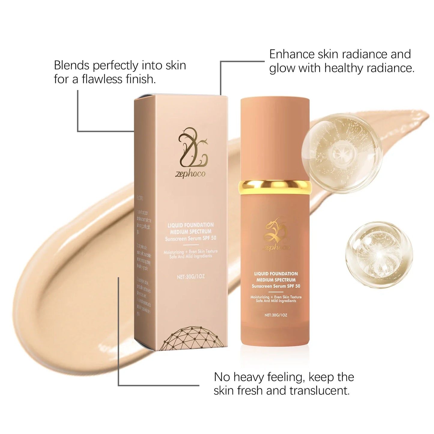 Moisturizing Liquid Foundation – Radiant, Matte & Long-Lasting