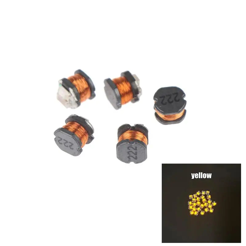TYPE-C 5V Inductive Wireless Power Transmitter With LED Receiver Coil For DIY Model Small Home Lighting Solutions Peaceful Pleasures Health and Wellness Yellow 5Pcs