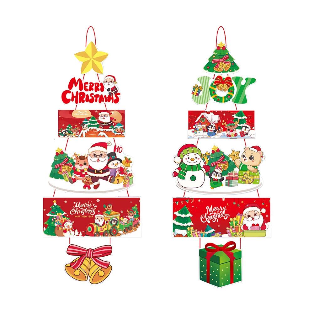 Christmas Porch Decor Door Hanging Home Outdoor Hanger Year Party