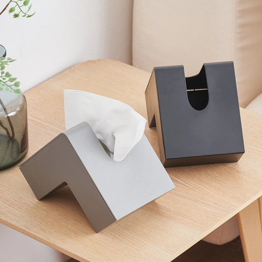 Japanese creative ins air-pumped paper box net red high appearance level L-shaped tissue box living room simple Kleenex box Peaceful Pleasures Health and Wellness